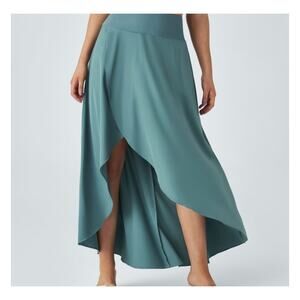 3X Halara High Waisted High Low Ruffle Quick Dry Casual Regular Maxi skirt